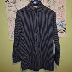 Michael Kors Navy Blue Dress Shirt (M)